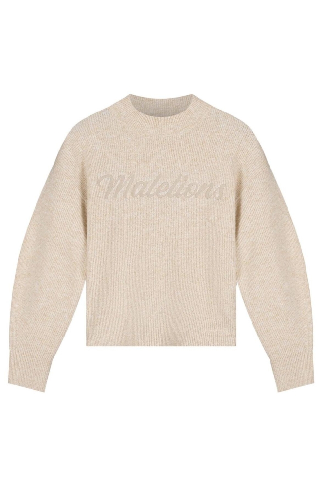 Malelions beige dames trui | Vooraanzicht