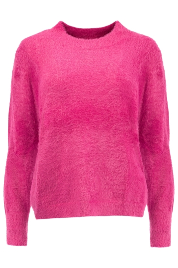 NED FRESA LS RMJ FURRY KNIT 25W1 U172 05 467 fuchsia red