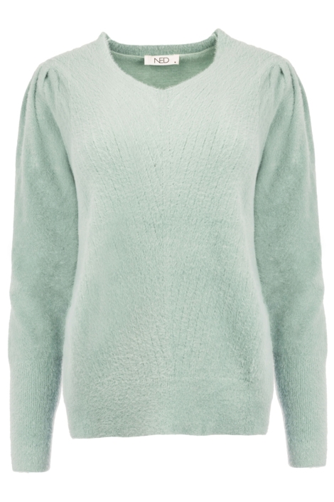 NED blauwe dames trui | Vooraanzicht