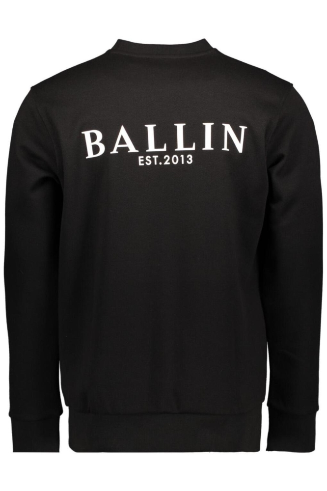 Ballin zwarte heren sweater | Achteraanzicht