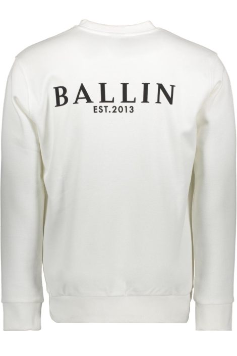 Ballin witte heren sweater | Achteraanzicht