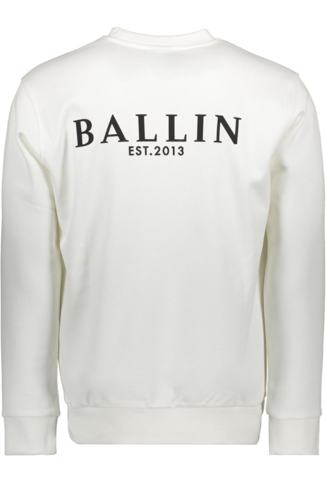 Ballin witte heren sweater | Achteraanzicht