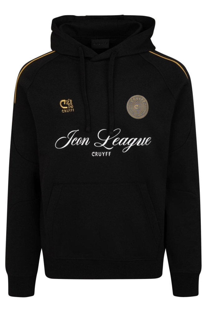Cruyff zwarte heren sweater | Vooraanzicht