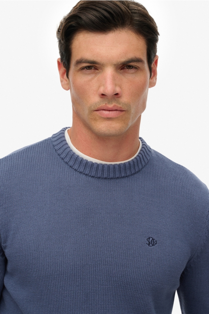 Superdry blauwe heren trui | Kleurstaal