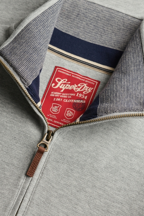 Superdry grijze heren trui | Close up