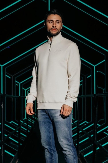 Malelions TURTLE HALF ZIP SW MM2 AW25 07 SAND