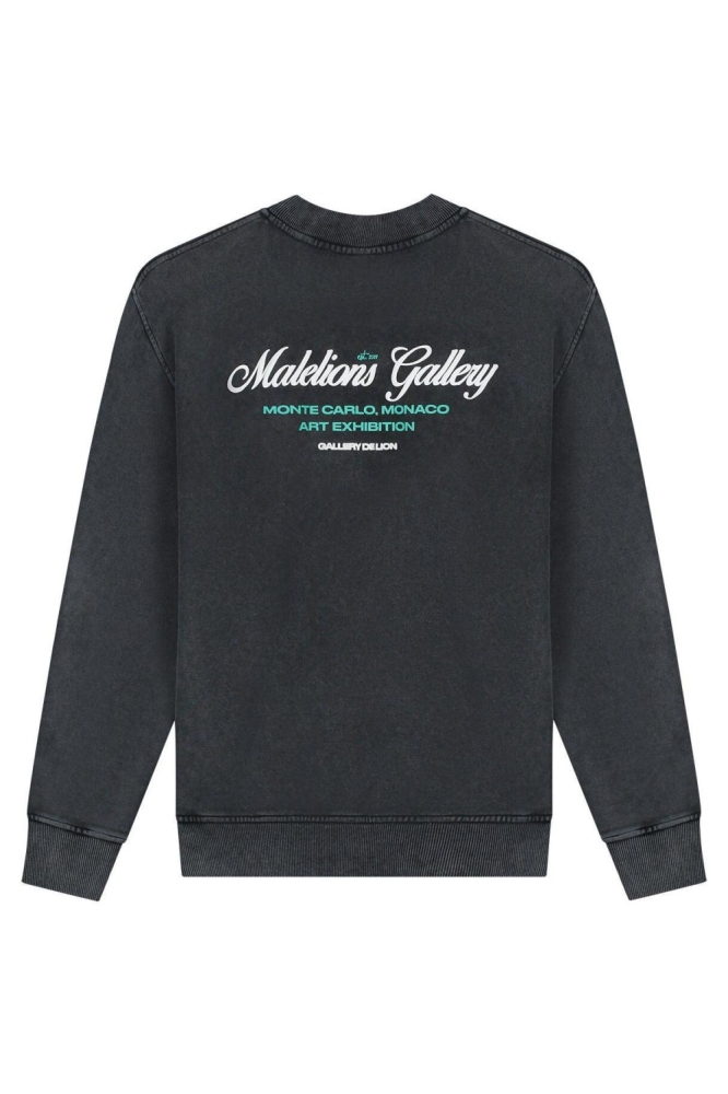Malelions grijze heren sweater | Achteraanzicht