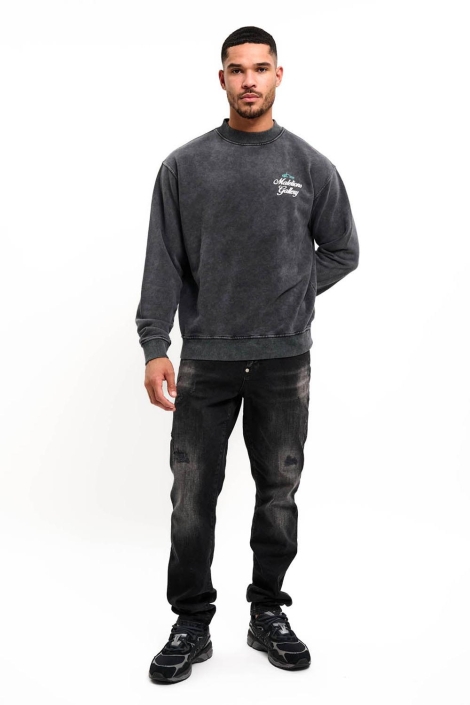 Malelions grijze heren sweater | Model