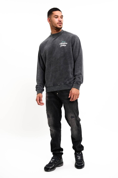 Malelions grijze heren sweater | Model