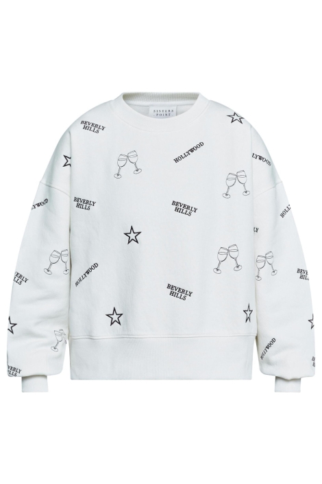 SisterS point witte dames sweater | Vooraanzicht