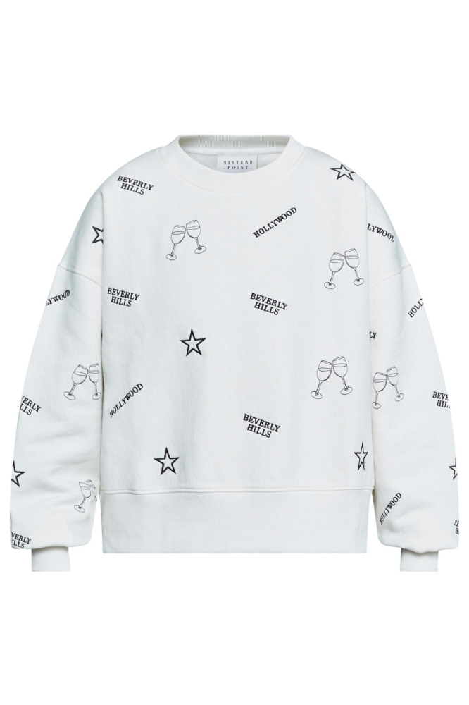 SisterS point witte dames sweater | Vooraanzicht