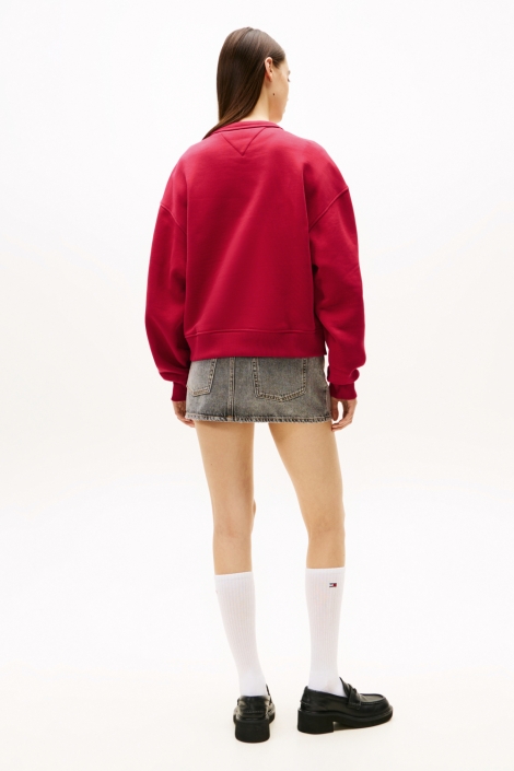 Tommy Jeans rode dames sweater | Model