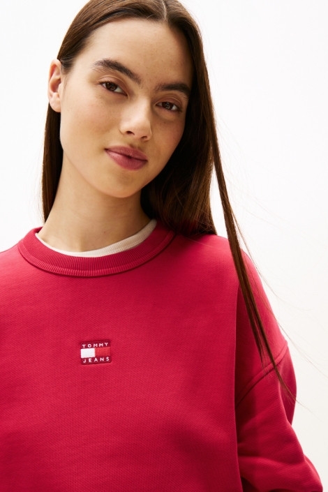 Tommy Jeans rode dames sweater | Close up