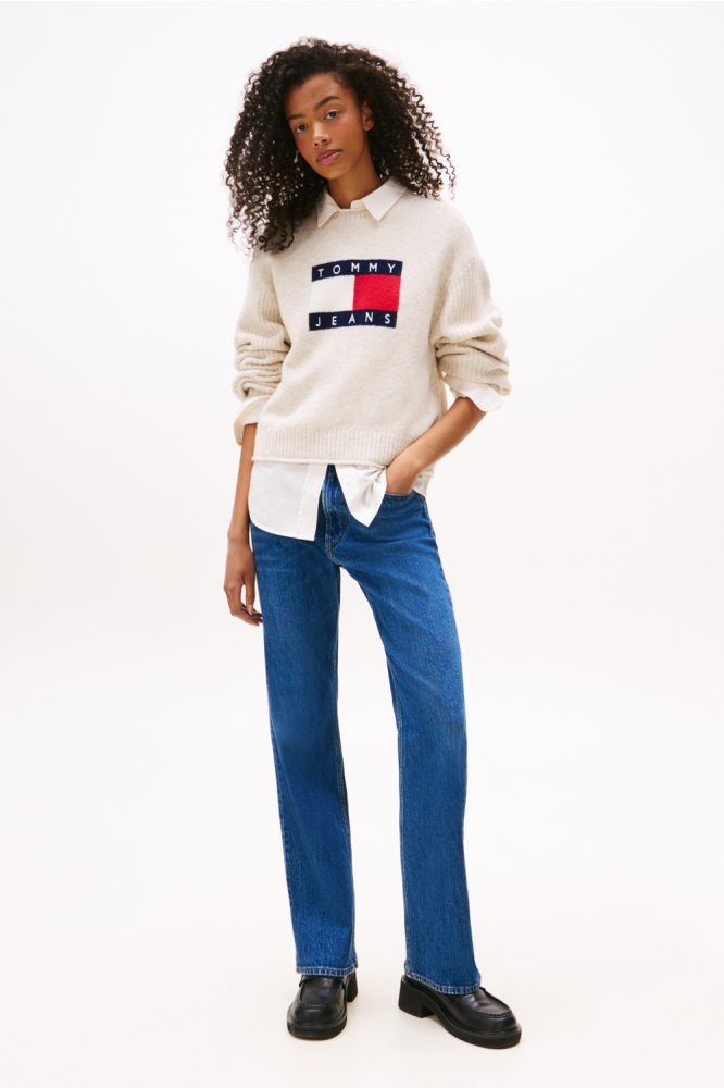 Tommy Jeans beige dames trui | Model