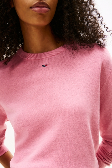 Tommy Jeans roze dames trui | Close up