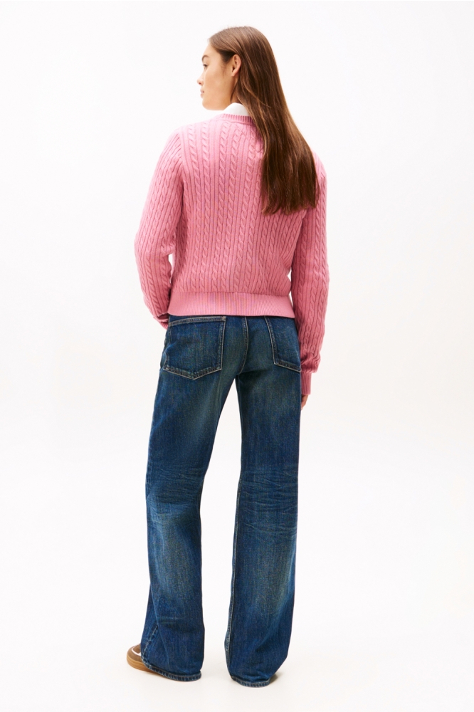 Tommy Jeans roze dames trui | Model
