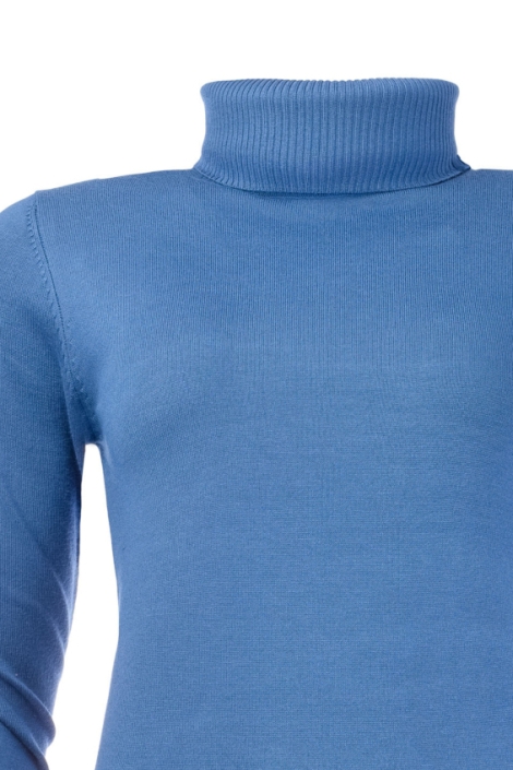 NED blauwe dames trui | Close up