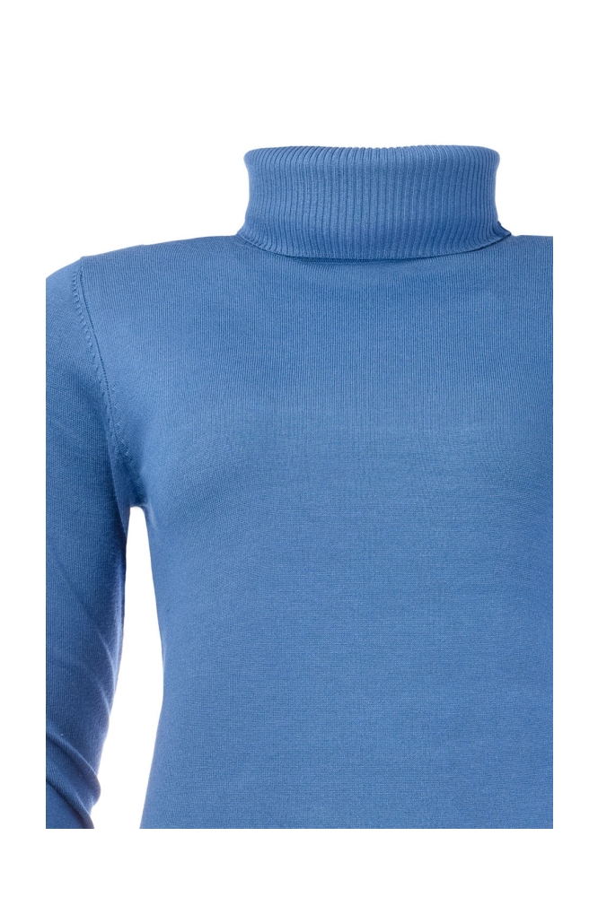 NED blauwe dames trui | Close up