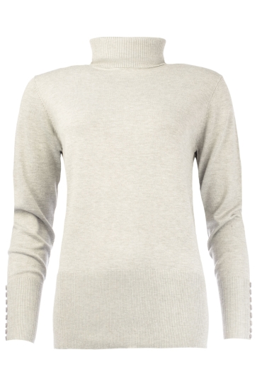 NED Trui BELON LS RMB BREI 25W1 U106 02 708 light grey melange