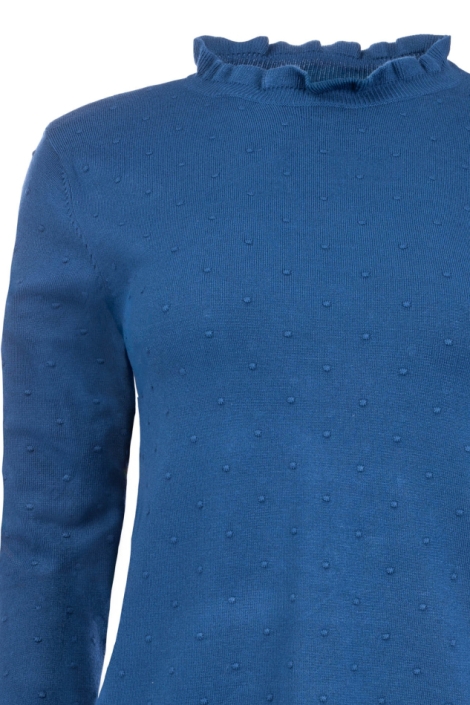 NED blauwe dames trui | Close up