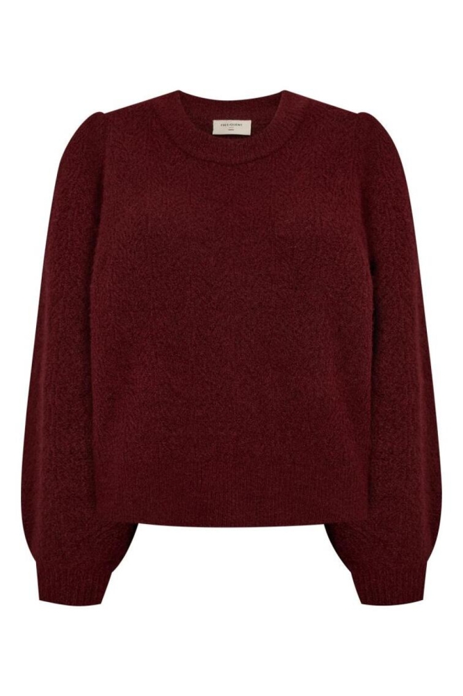 Freequent bordeaux dames trui | Vooraanzicht