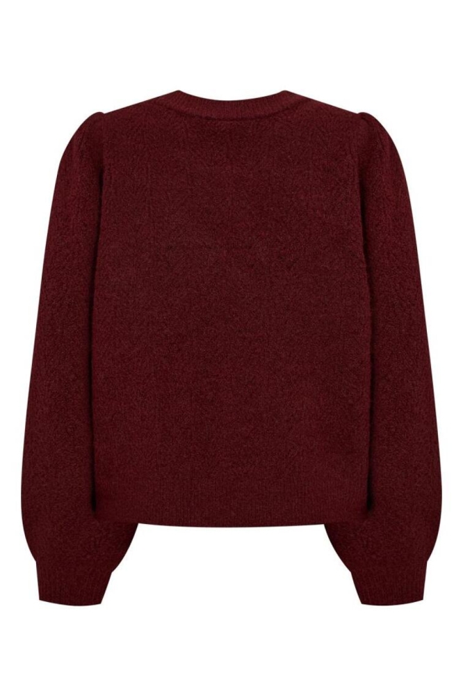 Freequent bordeaux dames trui | Achteraanzicht