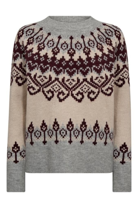 Freequent grijze dames trui | Vooraanzicht