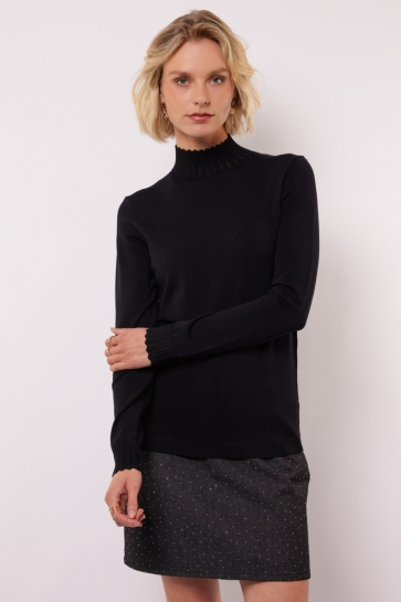 Fluresk Trui CALYX KNIT SWEATER 25WLF03 001 BLACK