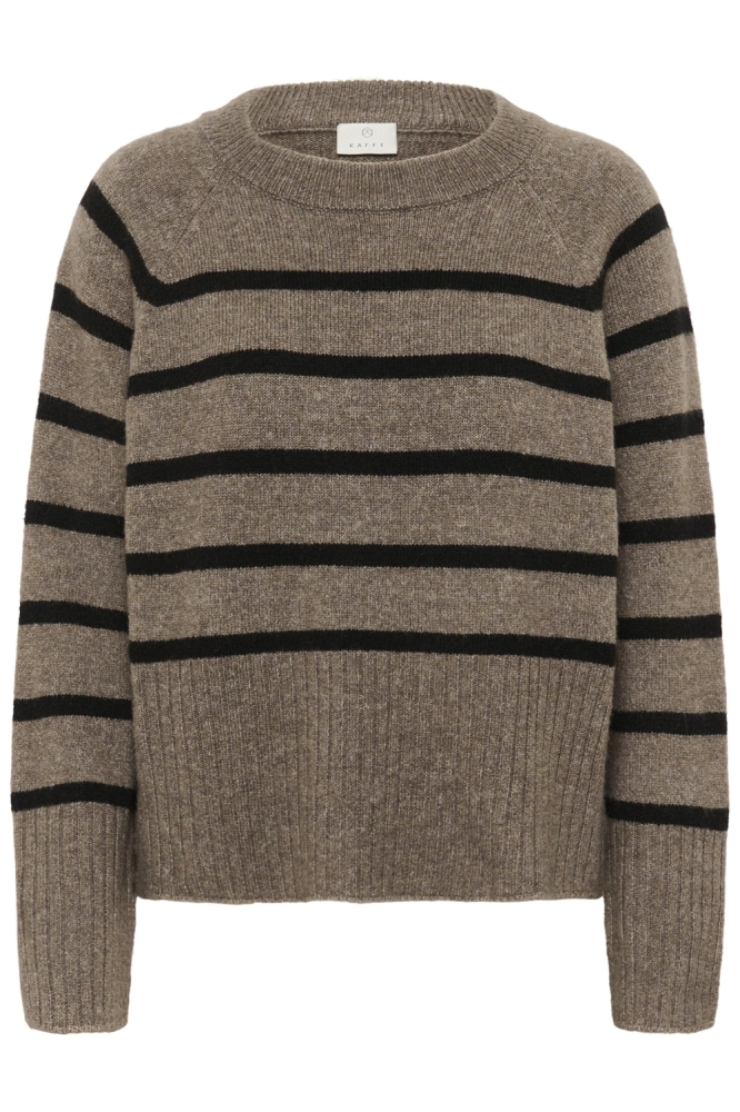 Kaffe bruine dames trui | Vooraanzicht