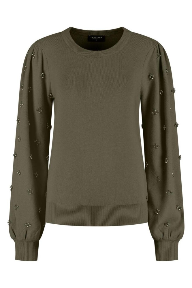 Lady Day groene dames trui | Vooraanzicht