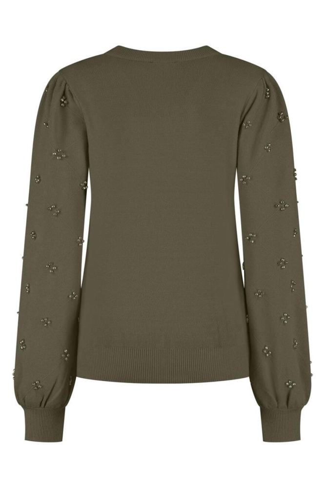 Lady Day groene dames trui | Achteraanzicht