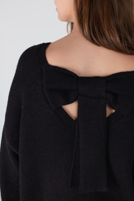 Juffrouw Jansen zwarte dames trui | Close up