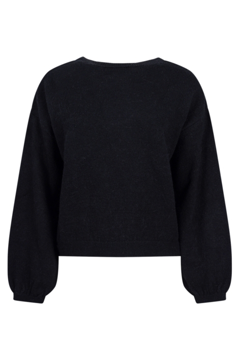 Juffrouw Jansen zwarte dames trui | Vooraanzicht