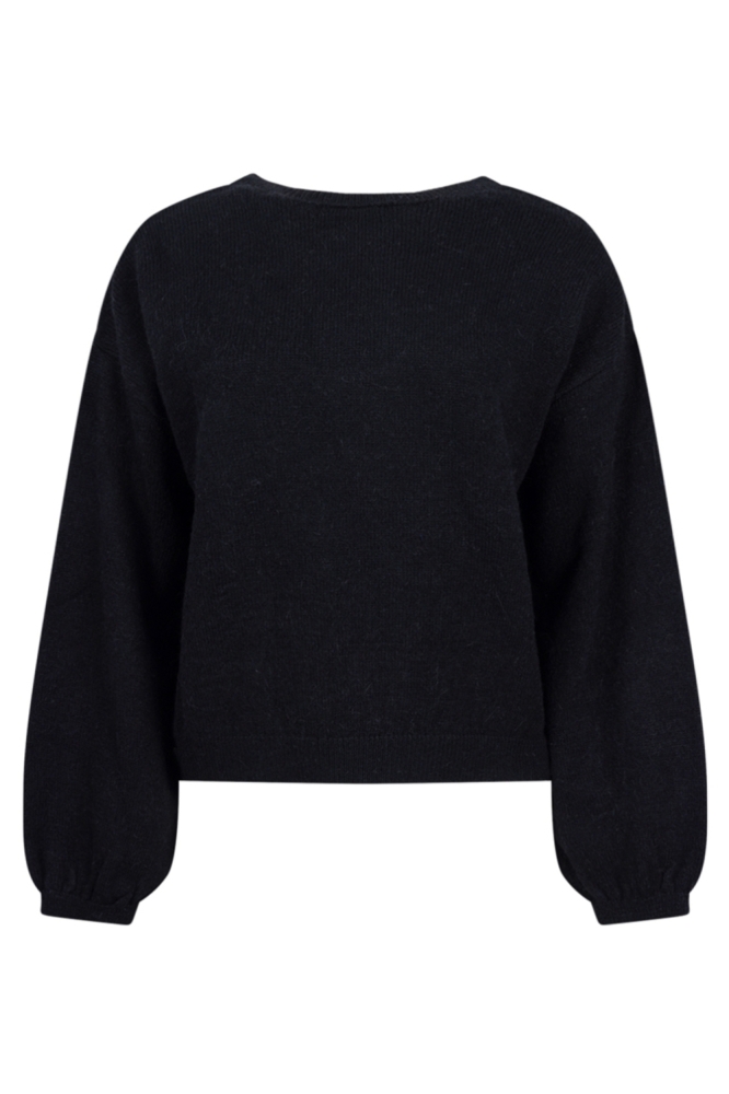 Juffrouw Jansen zwarte dames trui | Vooraanzicht