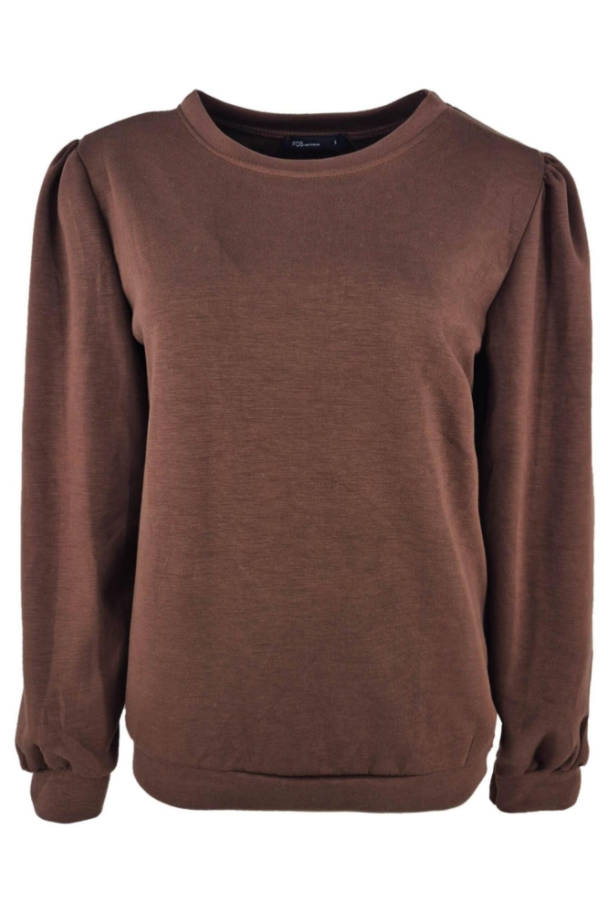 FOS Amsterdam bruine dames sweater | Vooraanzicht