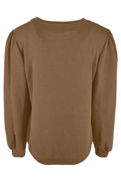 FOS Amsterdam camel dames sweater | Achteraanzicht