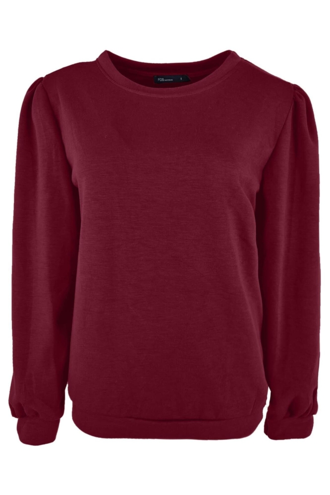 FOS Amsterdam bordeaux dames sweater | Vooraanzicht