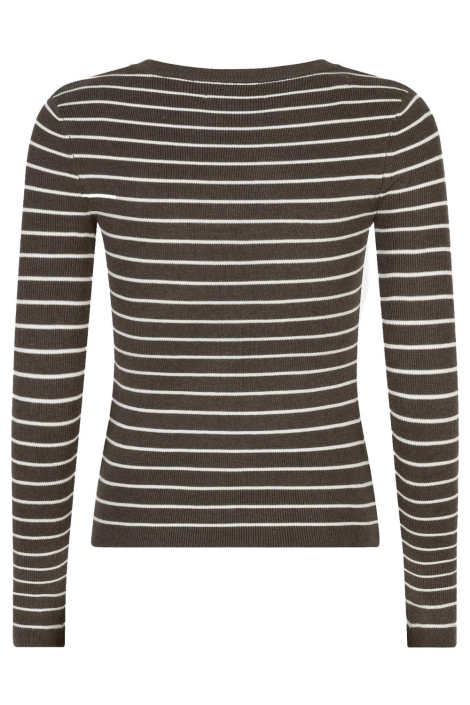 Ydence groene dames trui | Achteraanzicht