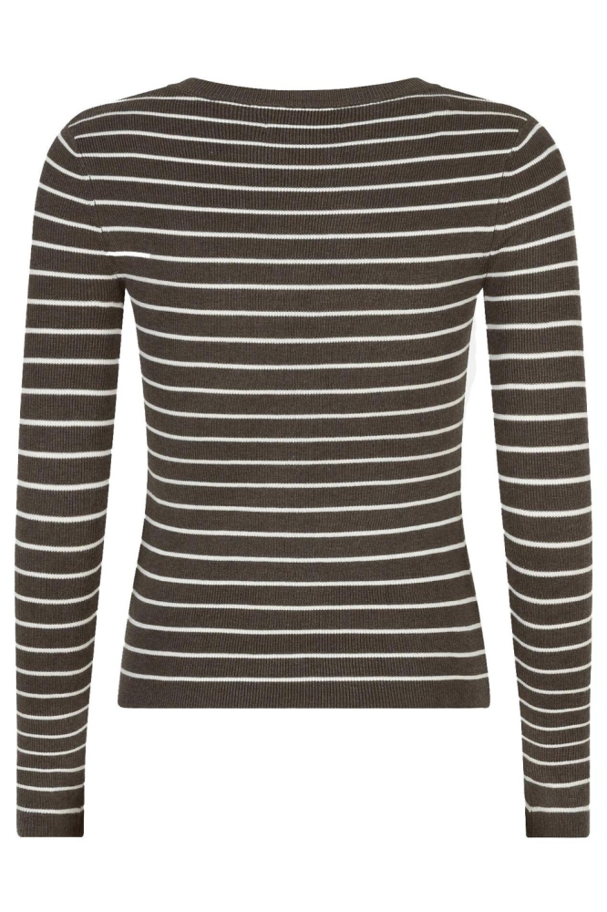 Ydence groene dames trui | Achteraanzicht