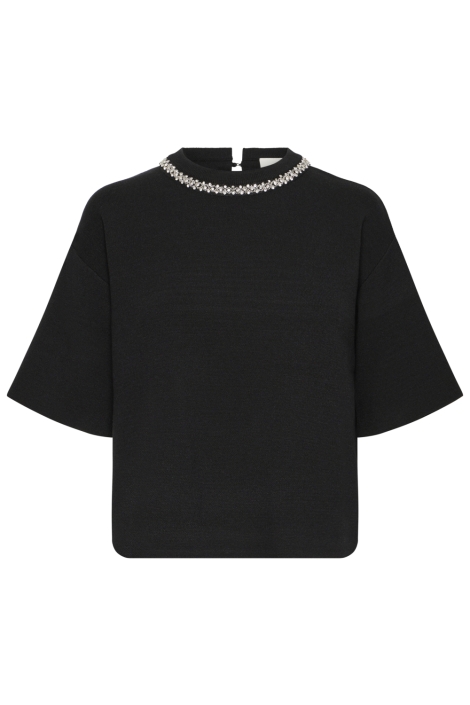 Ichi zwarte dames trui | Vooraanzicht