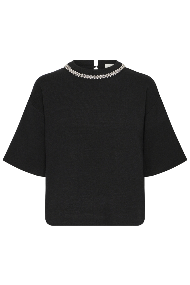 Ichi zwarte dames trui | Vooraanzicht