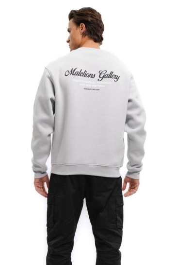 Malelions GALLERY SWEATER MM2 AW25 34 OCEAN GREY