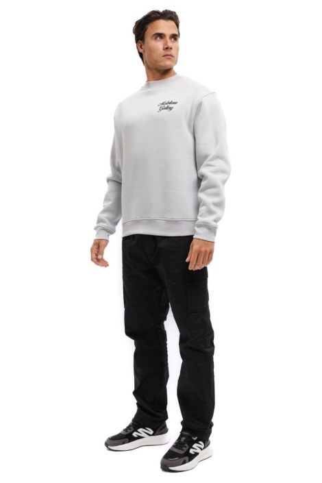 Malelions grijze heren sweater | Model