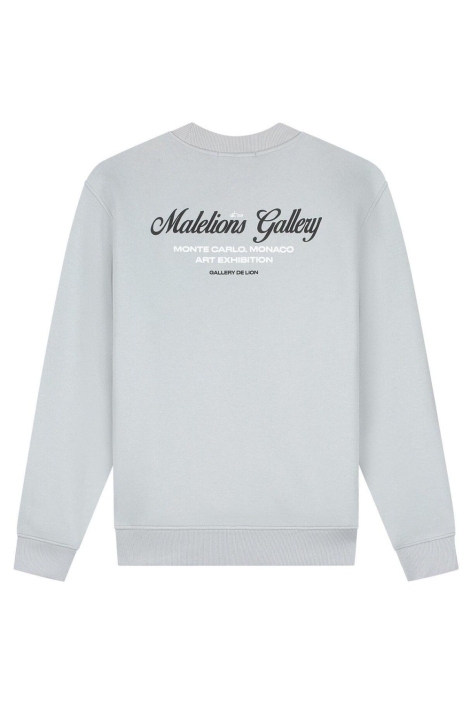 Malelions grijze heren sweater | Achteraanzicht