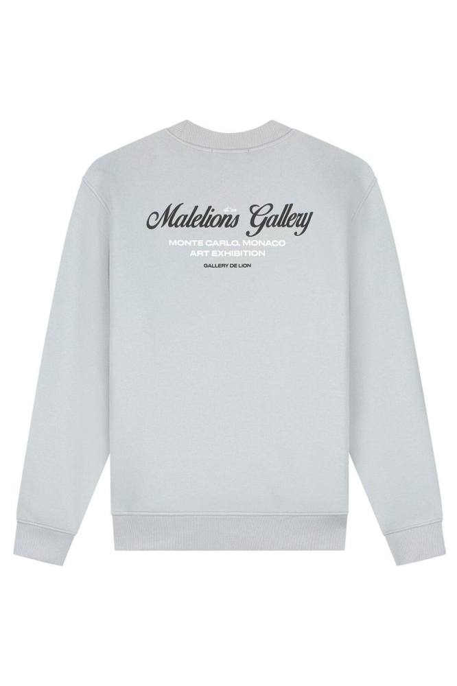 Malelions grijze heren sweater | Achteraanzicht