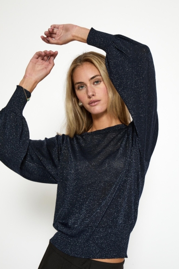 Minus LIVA METALLIC LONG SLEEVE MI6506 5270MET BLACK IRIS METAL