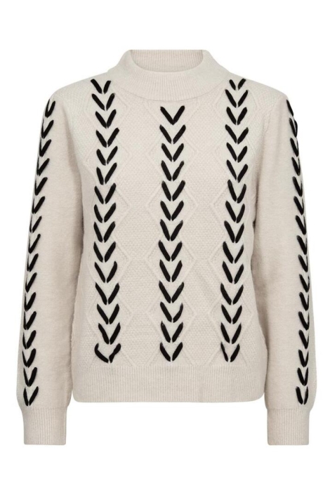 Freequent beige dames trui | Vooraanzicht