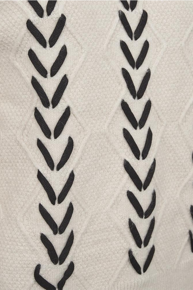 Freequent beige dames trui | Close up