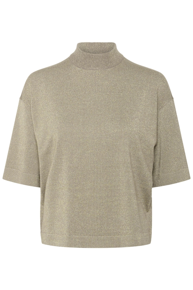 Kaffe groene dames trui | Vooraanzicht