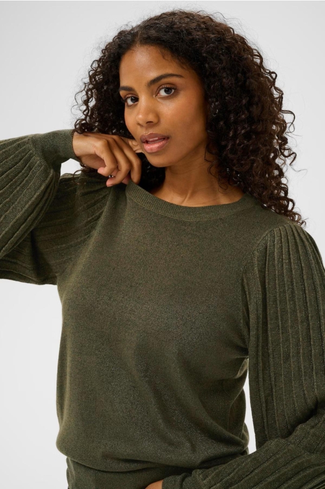 Kaffe groene dames trui | Model